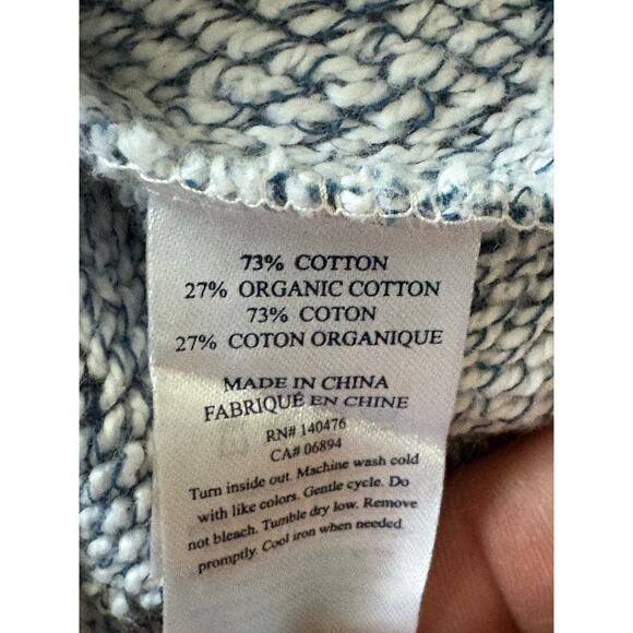 Faherty Whitewater Blue White Hoodie Herringbone Jacquard Fabric Men's XL- EUC - Picture 4 of 6